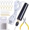 Electric Drill, 74Pcs Hand Drill with 3-Jaw Clamp-Applicable to A Larger Drilling Range (0-3mm), Keychain Making Kit, Jewelry Making Kit, Grip Nose Pliers, Jewelry tools, for Resin